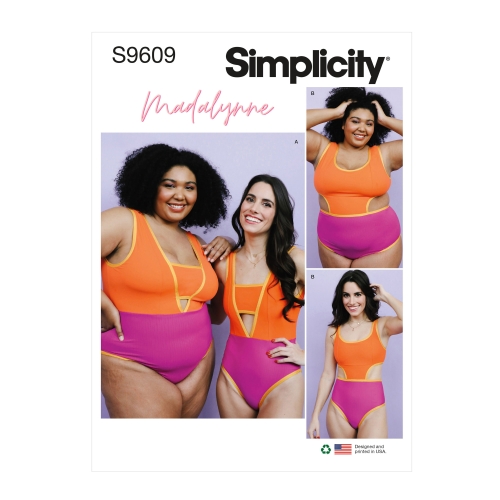 Simplicity lõikekomplekt Misses' and Women's Swimsuits by Maddie Flanigan, SS9609AA (All Sizes in One Envelope)