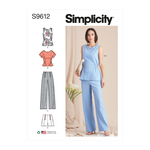 Simplicity lõikekomplekt Misses' Tops, Pants and Shorts, SS9612