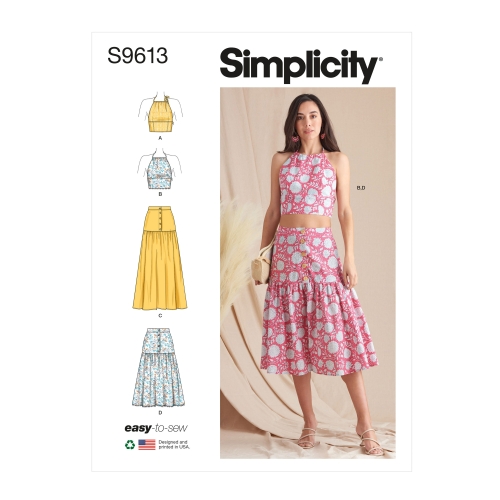 Simplicity lõikekomplekt Misses' Top and Skirts, SS9613