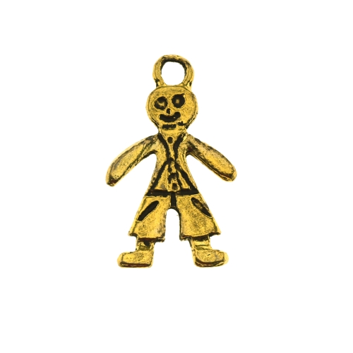 Piparkoogimehike, riputis, Metal Gingerbread Man Charm, 30 x 20 x 2mm