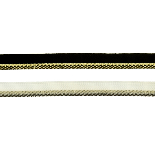 Dekoratiivne kaunistuspael reljeefse metalliktriibuga, laiusega 1,2 cm