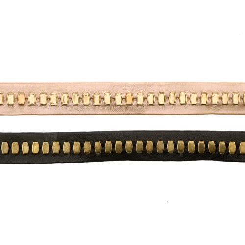 Kunstnahast metallneetidega kaunistuspael, 1,5 cm