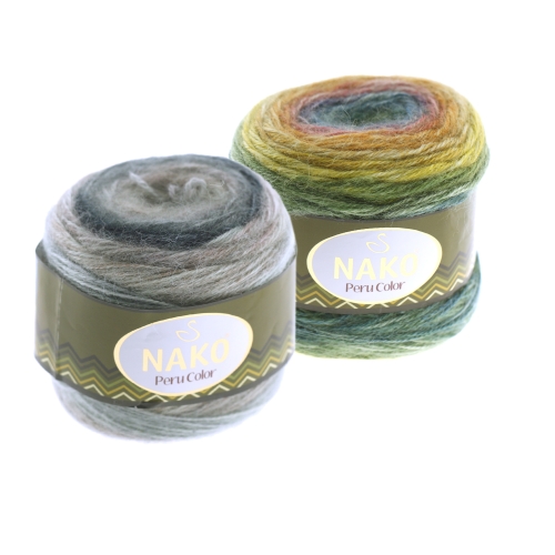 Alpakavilla sisaldav lõng Peru Color, Nako, 100 g = 310 m