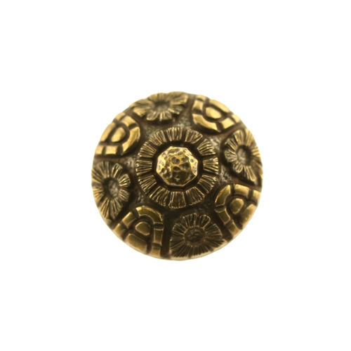 Reljeefse mustriga, kumer, kannaga metallilaadne plastiknööp, 28mm, 44L