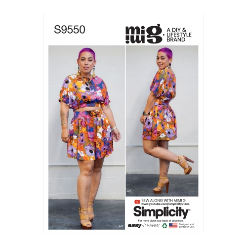 Simplicity lõikekomplekt Misses' Tops, Skirt and Shorts, SS9550
