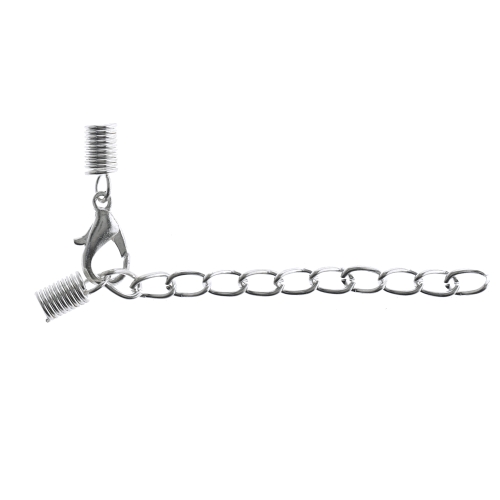 Kinnitusdetail karabiinhaagi, keti ja otstest vedrudega, Jewellery Clasp with Chain, 7cm