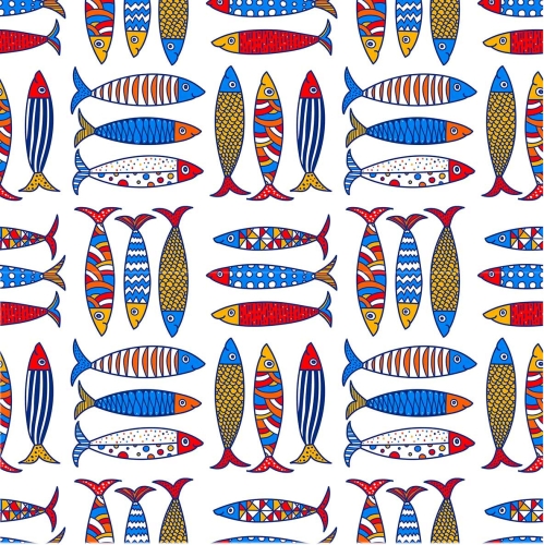 280 cm laiune puuvillasisaldusega kangas, Fish
