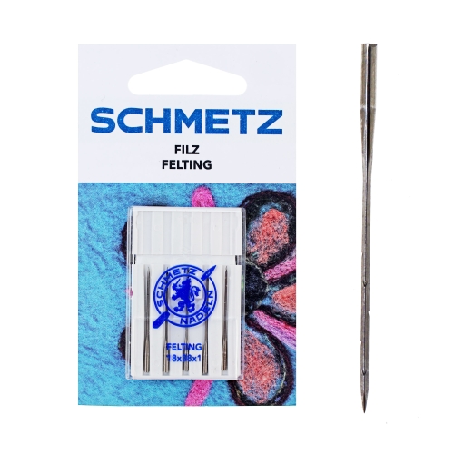 Viltimisnõelad Bernina viltimis-lisaseadmele Punch Tool, 5 tk, Schmetz Syst.18x38x1 0339407000 