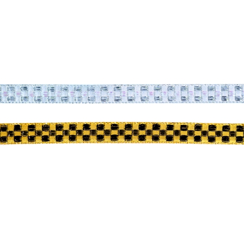 Ruudumustriga metallikpael 1 cm