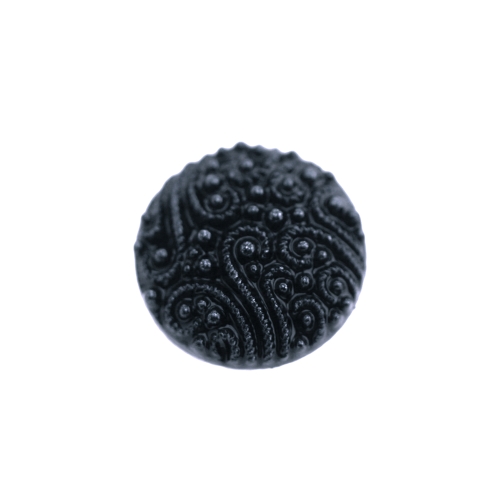 Reljeefse mustriga, kumer, kannaga plastiknööp, 23mm, 36L