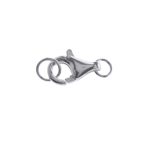 925 Hõbedast karabiinhaak kahe rõngaga, 925 Silver Clasp, 13,5 x 7,2 x 3,2mm