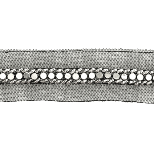 Tüll metallitooni helmestega, 4,5 cm, SA-2528