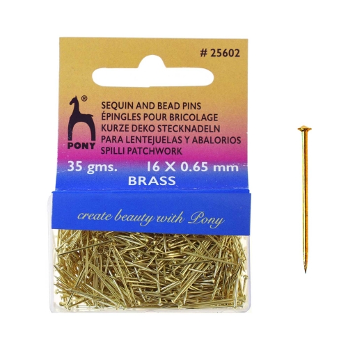 Pronksist nööpnõelad, 35 g, 16 x ø0,65 mm, Pony 25602