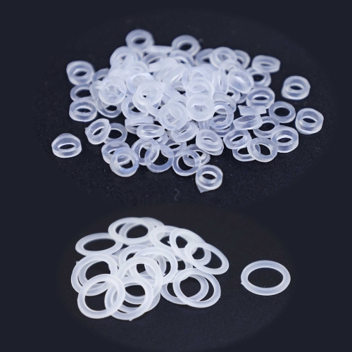 Small elastic translucent plastic rings ø2mm; ø3mm; ø9mm; ø11mm