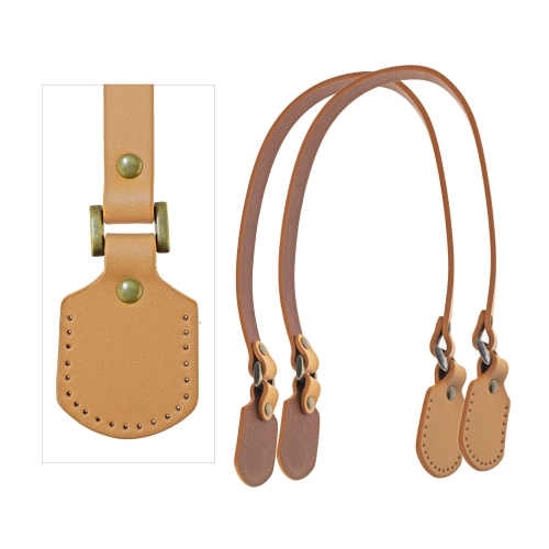 Sew-on type Bag Handles, U-shape, top quality natural leather, 57 cm, width 1,6 cm