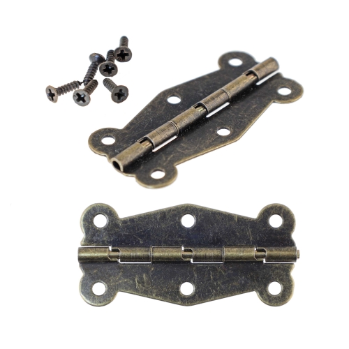 Metallist väikesed 90° avanevad hinged (2tk) 50 x 23 mm ja 12 kruvi