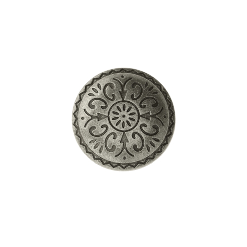 Metallist, reljeefse pitsiornamendiga, kannaga nööp 20mm, 32L