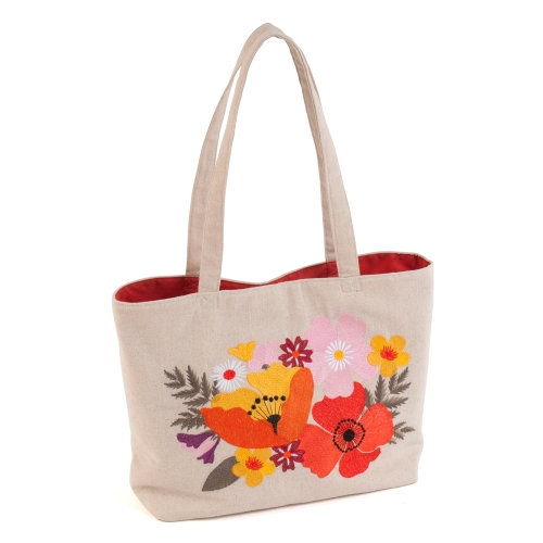 Õlakott, nn projektikott: Embroidered Wildflowers (d/w/h): 10.5 x 31.5 x 27.5cm, Hobby Gift HGTBME.614