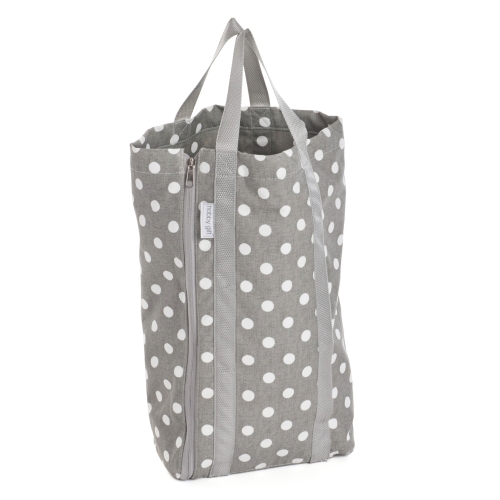 Käsitöötarvikute kott, nn kuduja kott, Grey Linen Polka Dot, (d/w/h): 5 x 41 x 19.5cm, Hobby Gift MR4708.268