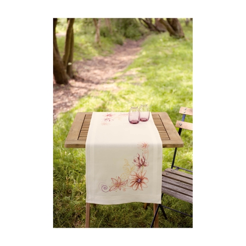 Tikkimiskomplekt eelprinditud mustriga ja tikkimislõngadega, 40 cm x 100 cm, Vervaco