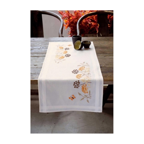Tikkimiskomplekt eelprinditud mustriga ja tikkimislõngadega, 40 cm x 100 cm, Vervaco