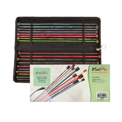 Puidust 35 cm kudumisvarraste komplekt Dreamz Symfonie Wood, KnitPro 90228