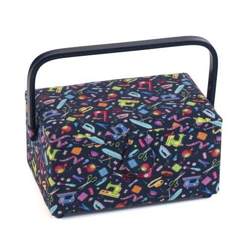 Väiksem kandiline õmblustarvikute karp Mini Sew Machines 17.8 x 24.5 x 14.5cm, Hobby Gift HGMP.598