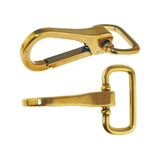 Pronksist karabiinhaak pikkusega 50 x 33 mm rihmale laiusega 25 mm