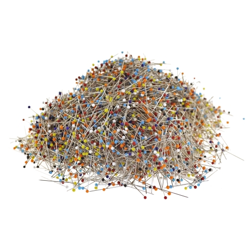 Normaalmõõtmetega klaaspea-nööpnõelad, 500 g, 30 mm x ø0,60 mm