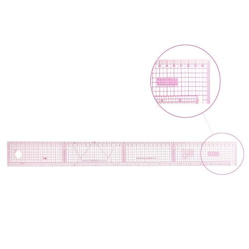 Läbipaistev õhem plastjoonlaud 5 cm x 60 cm DY2660