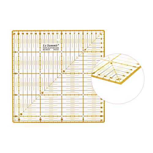 Läbipaistev plastjoonlaud, 3 mm, 21 cm x 21 cm, LeSummit KS-0215