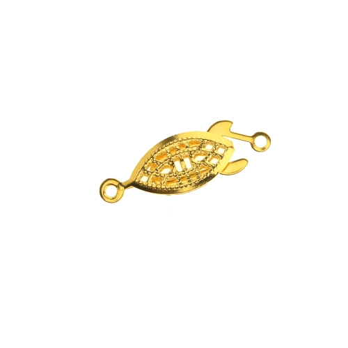 Karpkinnis antiikse mustriga, Eye Shape Box Clasp with Antique Pattern, 20 x 7 x 3,5mm