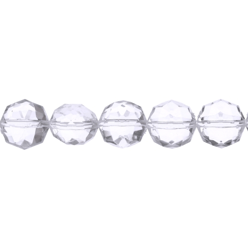 Ümara vormiga lapik tahuline kristall 14 x 10mm