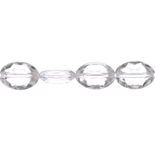 Ovaalne lapik tahuline kristall 14 x 11 x 6mm