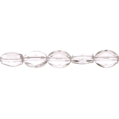 Ovaalne lapik tahuline kristall 16 x 13 x 7mm