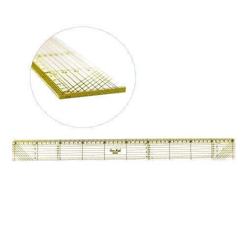 Läbipaistev joonlaud, 3 mm, 5 cm x 50 cm, SewMate M0550-2