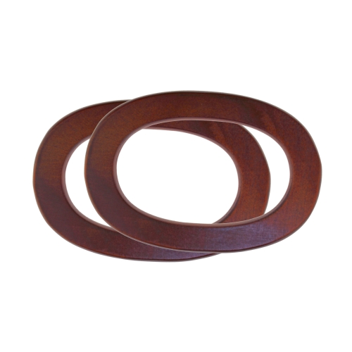Bag handles, wooden, 11,5 x 17 cm