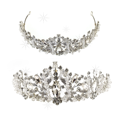 Tiara timanttikoristeilla ø15cm x 6,5cm