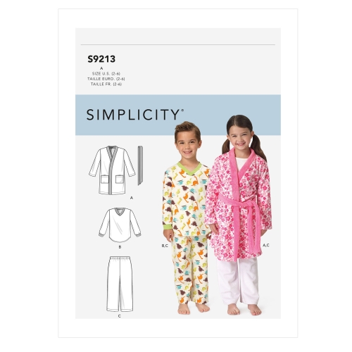 Simplicity Sewing Pattern Simplicity Children's Cozywear 9213