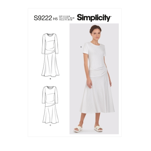 Simplicity lõikekomplekt S9222 MISSES' KNIT DRESS, SS9222H5