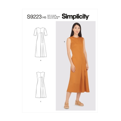 Simplicity lõikekomplekt S9223 MISSES' PLEATED DRESS, SS9223H5