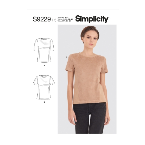 Simplicity lõikekomplekt S9229 MISSES' KNIT TEE SHIRT, SS9229H5