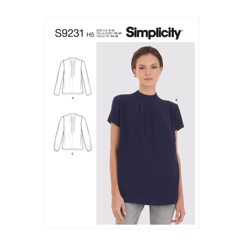Simplicity lõikekomplekt S9231 MISSES' BLOUSES, SS9231H5