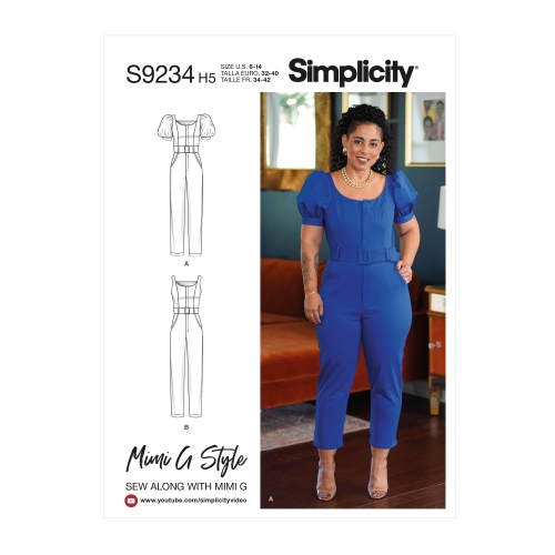 Simplicity lõikekomplekt S9234 MISSES' JUMPSUIT, SS9234H5