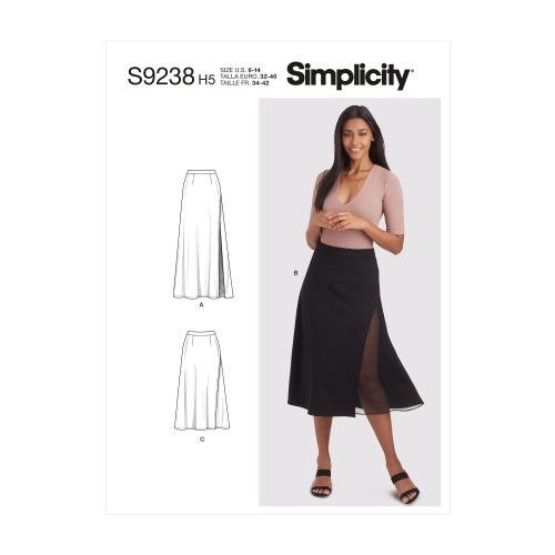 Simplicity lõikekomplekt S9238 MISSES' SKIRTS, SS9238