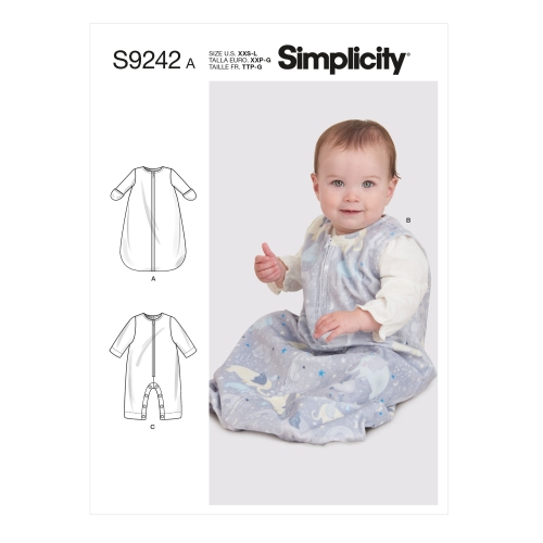 Simplicity lõikekomplekt S9242 BABIES' LAYETTE, SS9242A, Suurused: A (XXS-XS-S-M-L)