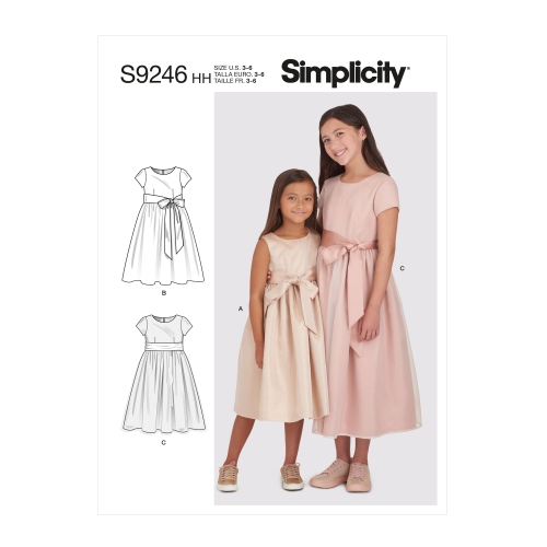 Simplicity lõikekomplekt S9246 CHILD &amp; GIRL DRESSES, SS9246HH