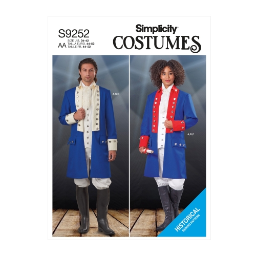 Simplicity lõikekomplekt S9252 UNISEX COSTUMES
