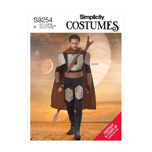 Simplicity lõikekomplekt S9254 MEN'S COSTUME, SS9254A, Suurused: A (XS-S-M-L-XL)