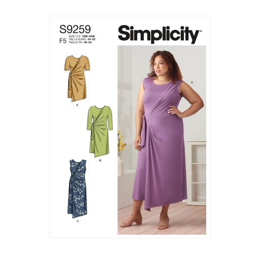 Simplicity lõikekomplekt S9259 WOMEN KNIT DRESS &amp; TUNIC